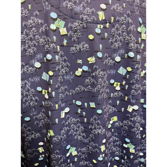 Penguin Men’s Golf Polo Blue Geometric Stretch‎ Performance 2X Beach Scene - Picture 3 of 7